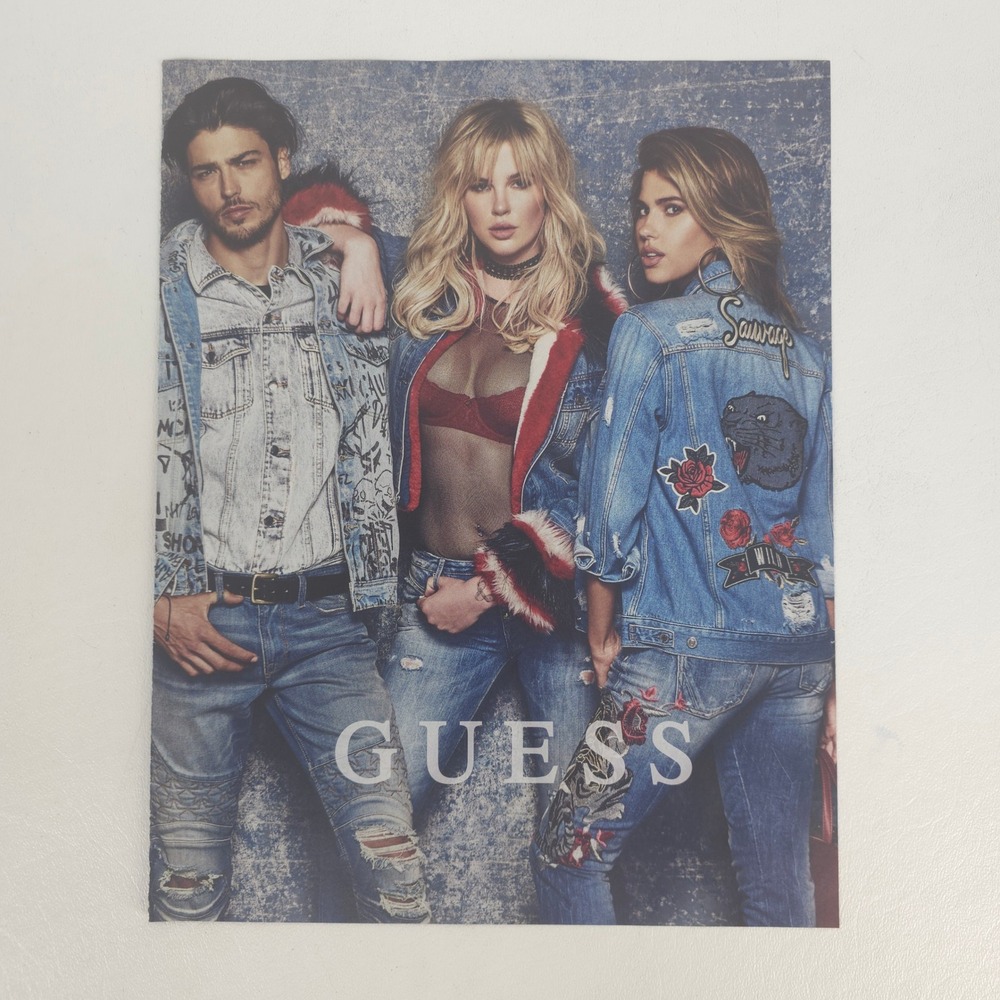 GUESS Julien Marlon Ireland Baldwin Print Ad Fashion Wall Art Promotional Decor